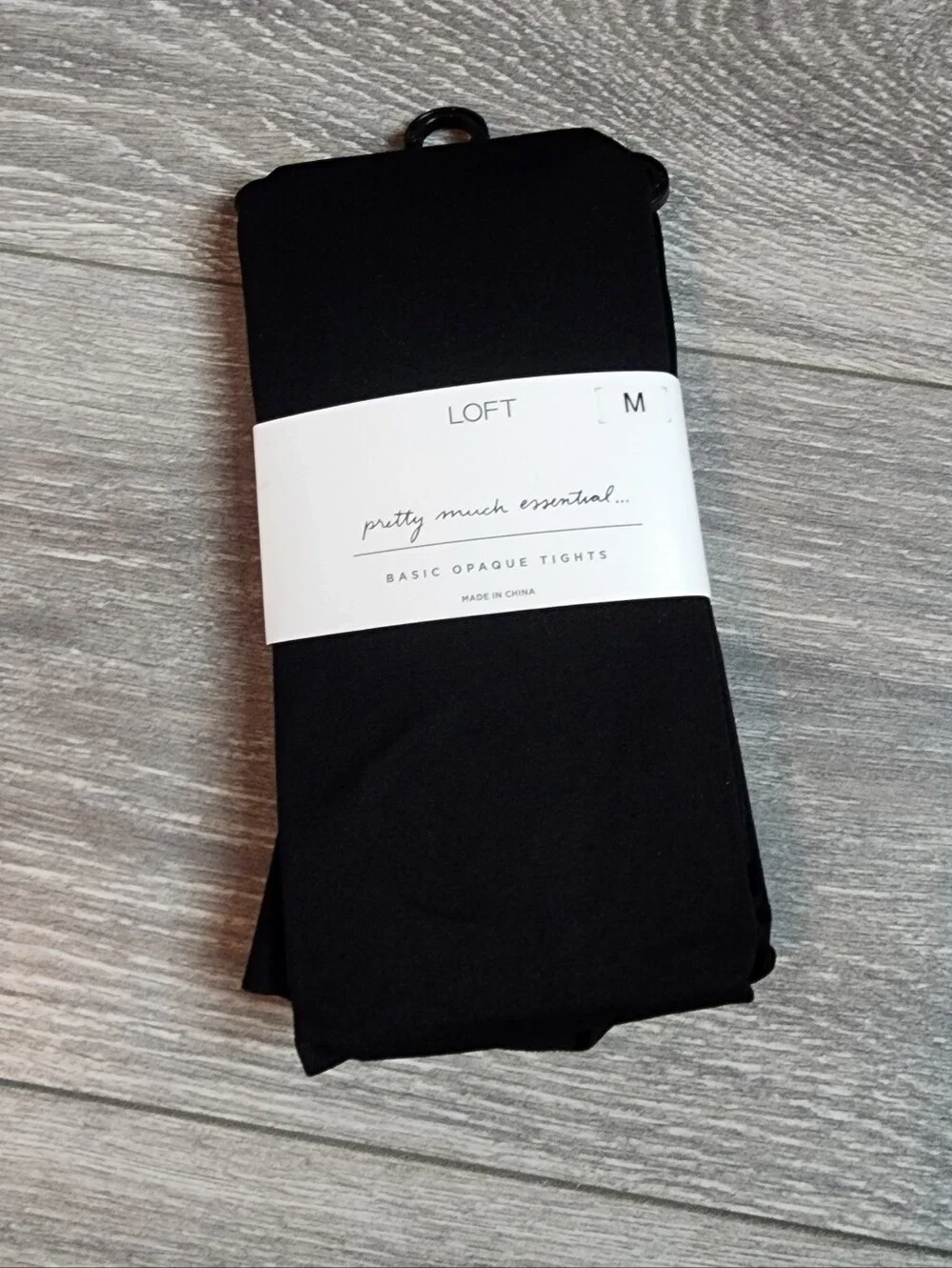 LOFT Basic Opaque Black Tights Medium NWT